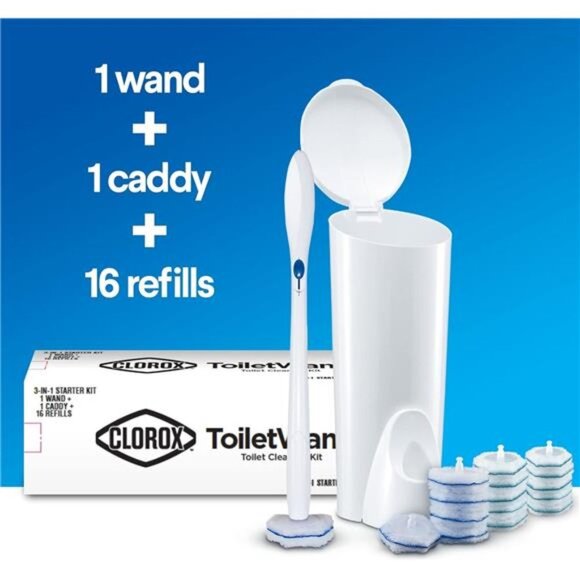 Toilet Cleaning System - ToiletWand, Storage Caddy & 16 Heads (Package May Vary) - Picture 5 of 8